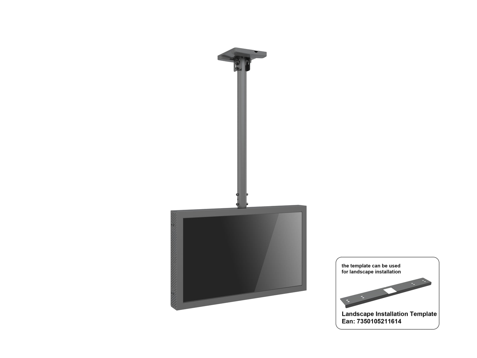 Multibrackets M Pro Series Enclosure 32" Ceiling Small Black Signage Display Enclosures Multibrackets