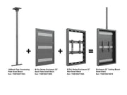 Multibrackets M Pro Series Enclosure 32" Ceiling Small Black Signage Display Enclosures Multibrackets