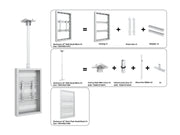 Multibrackets M Pro Series Enclosure 32" Ceiling Small White Signage Display Enclosures Multibrackets