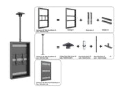 Multibrackets M Pro Series Enclosure 43" Ceiling Small Black Signage Display Enclosures Multibrackets