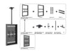 Multibrackets M Pro Series Enclosure 43" Ceiling Small Black Signage Display Enclosures Multibrackets