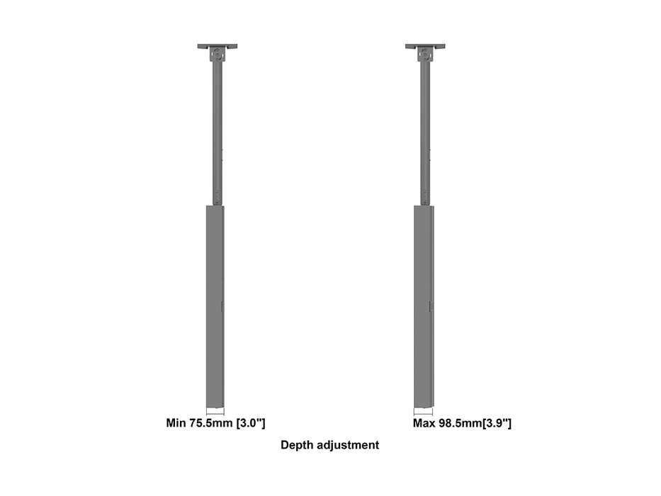 Multibrackets M Pro Series Enclosure 43" Ceiling Small Black Signage Display Enclosures Multibrackets