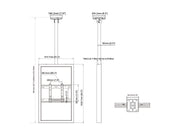 Multibrackets M Pro Series Enclosure 43" Ceiling Small Black Signage Display Enclosures Multibrackets