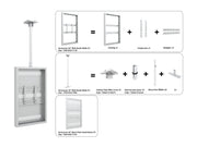 Multibrackets M Pro Series Enclosure 43" Ceiling Small White Signage Display Enclosures Multibrackets