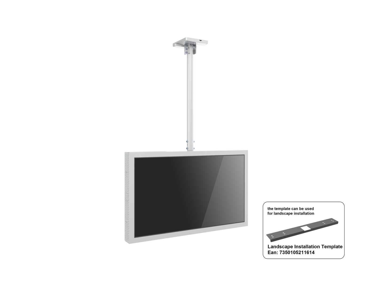 Multibrackets M Pro Series Enclosure 43" Ceiling Small White Signage Display Enclosures Multibrackets