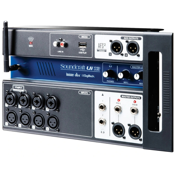 Soundcraft Ui12 12-Channel Digital Mixer With Wireless Control | 5056215 Audio Mixer Soundcraft
