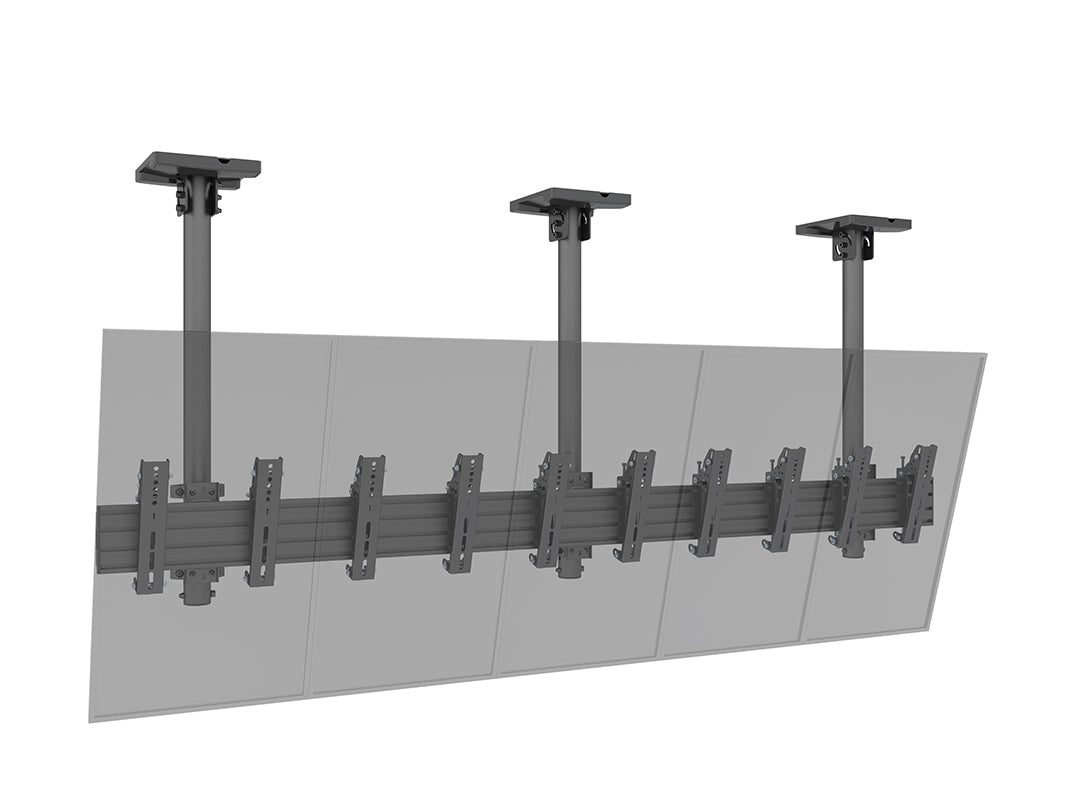 Multibrackets 0.8m Tilt 27"-32" Pro Series Portrait Menu Board Ceiling Mount For 5 Screens Ceiling Mount Bracket Multibrackets
