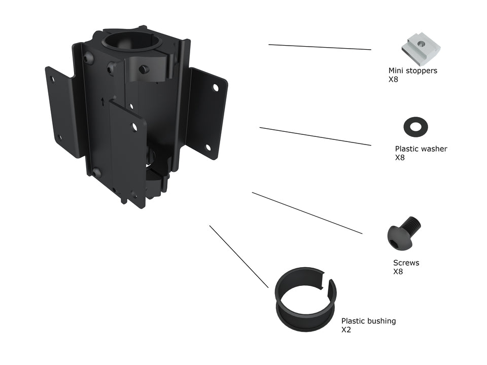 Multibrackets M Pro Series Dual Pole Clamp Mounting Accessory Multibrackets