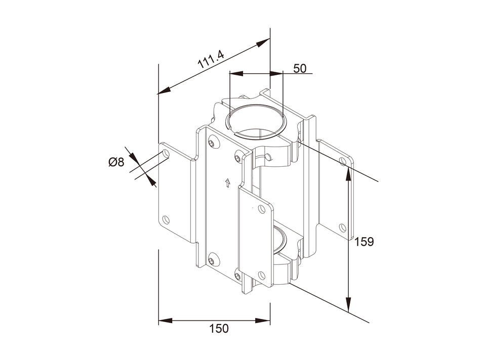 Multibrackets M Pro Series Dual Pole Clamp Mounting Accessory Multibrackets