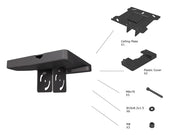 Multibrackets M Pro Series Ceiling Plate with Plastic Cover Black | 7350073735075 Mounting Accessory Multibrackets