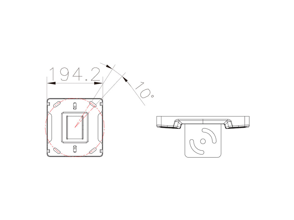 Multibrackets M Pro Series Ceiling Plate with Plastic Cover Black | 7350073735075 Mounting Accessory Multibrackets