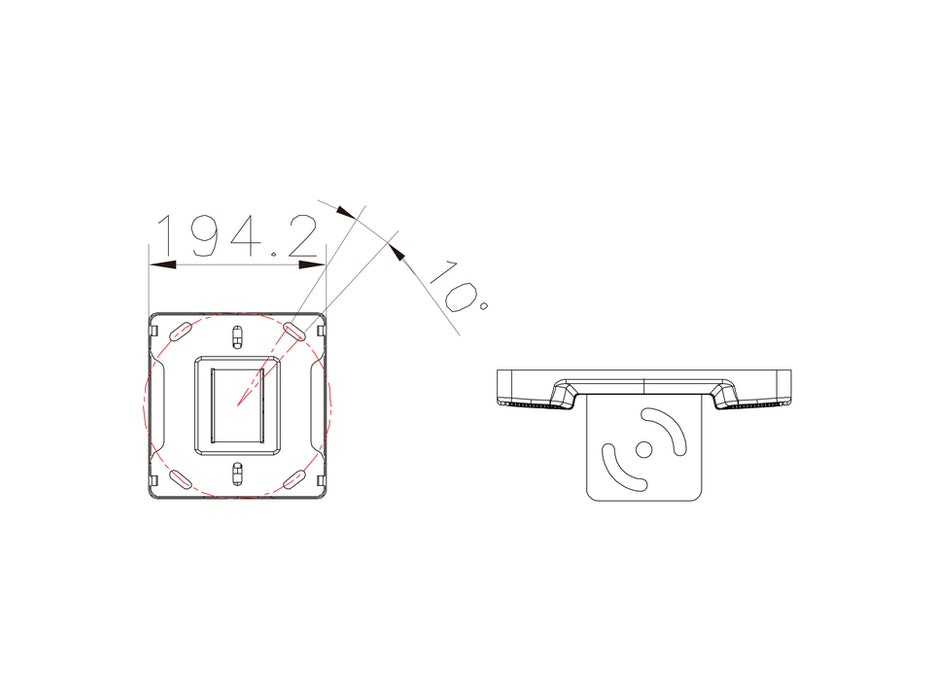 Multibrackets M Pro Series Ceiling Plate with Plastic Cover Black