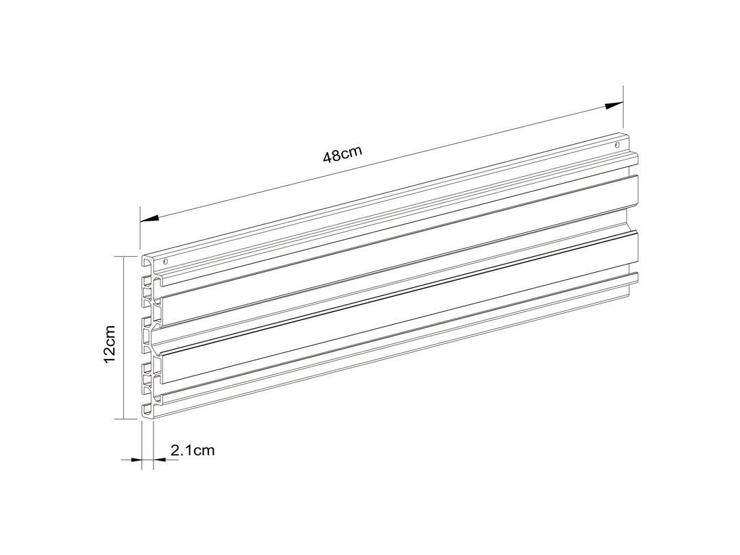 Multibrackets M Pro Series Single Screen Rail - 48cm Mounting Accessory Multibrackets