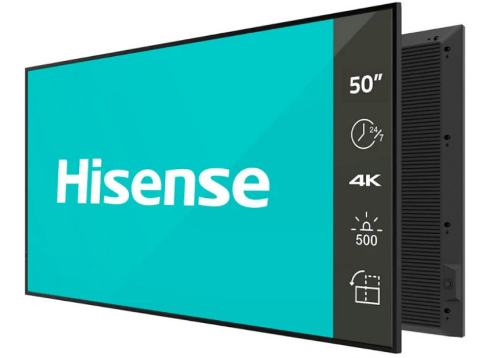 Hisense 50DM66D - 50" 4K UHD Digital Signage Display - 24/7 Android OS