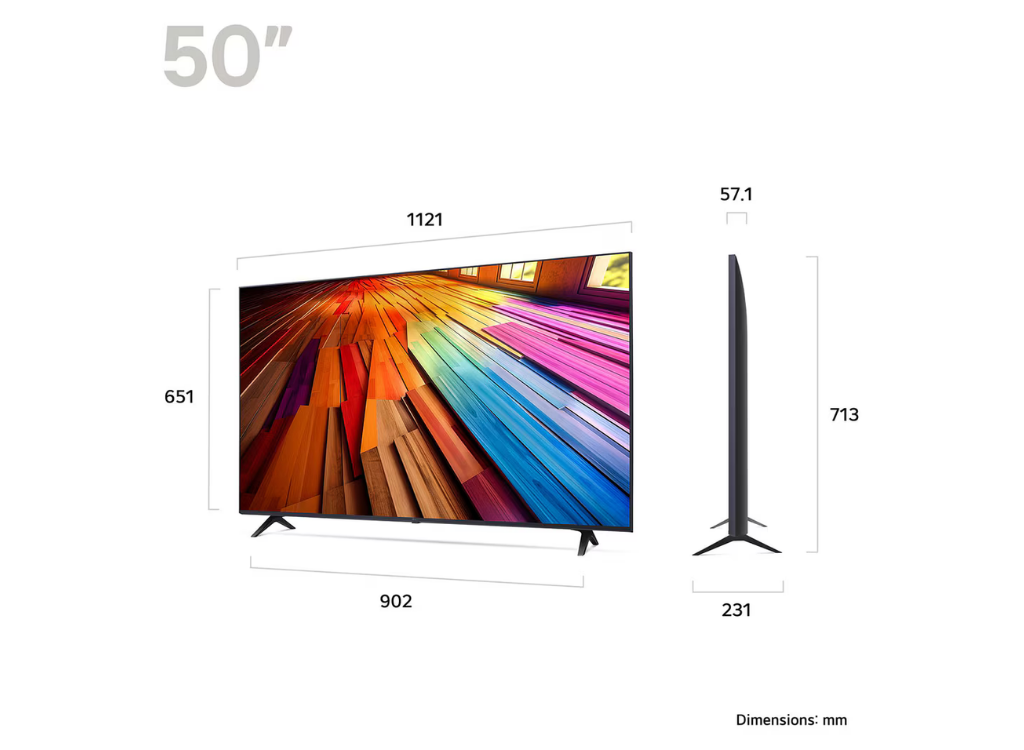 LG 50UT80006LA 50" 4K Ultra HD WebOS 24 Smart TV Commercial TV LG