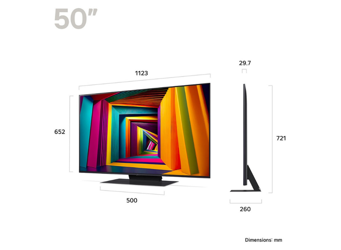 LG 50UT91006LA.AEK 50" 4K Ultra HD WebOS 24 Smart TV Commercial TV LG