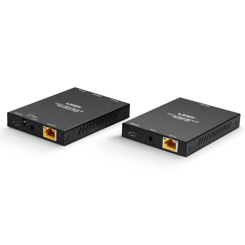 Lindy 50m Cat.6 HDMI 4K60 & IR Extender with PoC & Loop Out | 38205 AV Extender Lindy
