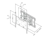 Multibrackets M VESA Super Slim Tilt and Turn TV Wall Mount - 32" to 65" Screen Wall Mount Bracket Multibrackets