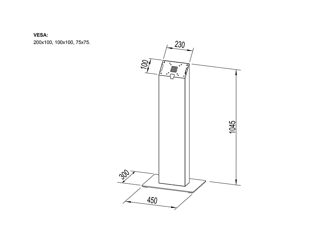 Multibrackets M Pro Series 15-32" Digital Signage Kiosk - Black Floor Stand Multibrackets