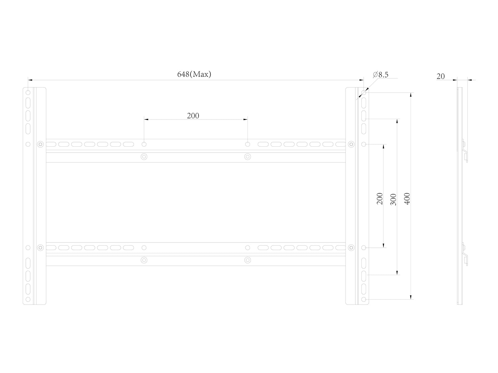 Multibrackets M VESA Extension Kit Full Motion for 40"–63" Screens | 7350073735204