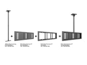 Multibrackets M Pro Series Enclosure 37" Ceiling Small Black Signage Display Enclosures Multibrackets
