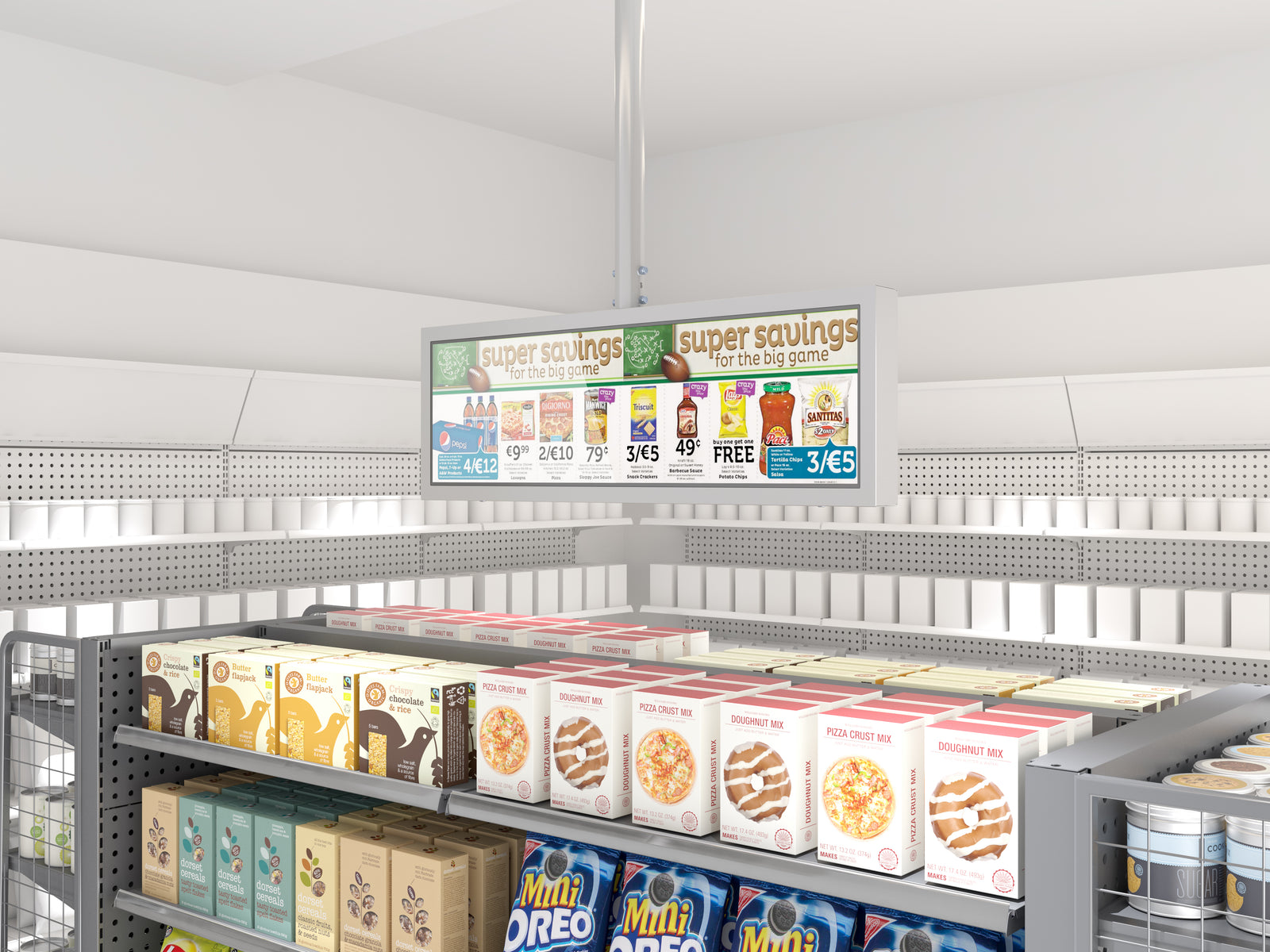Multibrackets M Pro Series Enclosure 37" Ceiling Small White Signage Display Enclosures Multibrackets