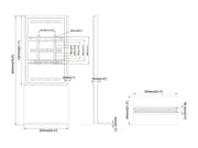 Multibrackets M Pro Series Floorbase Enclosure Totem Covered - 55" Floor Stand Multibrackets