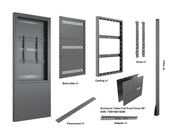 Multibrackets M Pro Series Floormount Enclosure Totem Covered - 55" Floor Stand Multibrackets