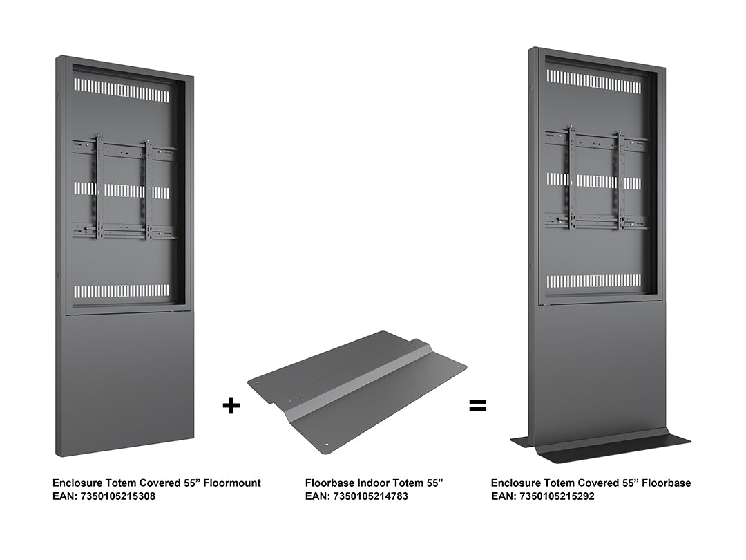 Multibrackets M Pro Series Floormount Enclosure Totem Covered - 55" Floor Stand Multibrackets