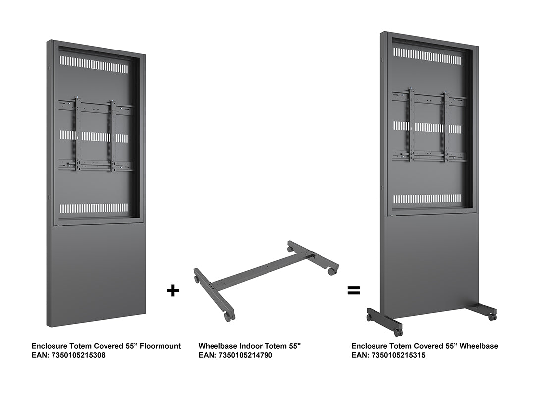 Multibrackets M Pro Series Floormount Enclosure Totem Covered - 55" Floor Stand Multibrackets