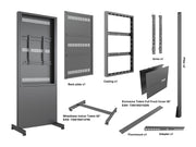 Multibrackets M Pro Series Wheelbase Enclosure Totem Covered - 55" Floor Stand Multibrackets