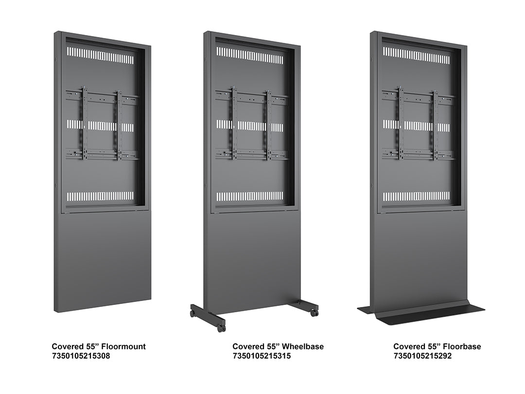Multibrackets M Pro Series Wheelbase Enclosure Totem Covered - 55" Floor Stand Multibrackets