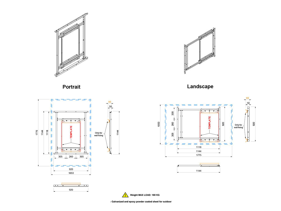 Multibrackets OH75F-A Outdoor M Wallmount Pro - 75" Wall Mount Bracket Multibrackets