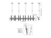 Multibrackets MBC5X1U Display Ceiling Mount Pro Ceiling Mount Bracket Multibrackets