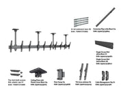 Multibrackets 0.8m Tilt 40"-65" Pro Series Menu Board Ceiling Mount For 5 Screens Ceiling Mount Bracket Multibrackets
