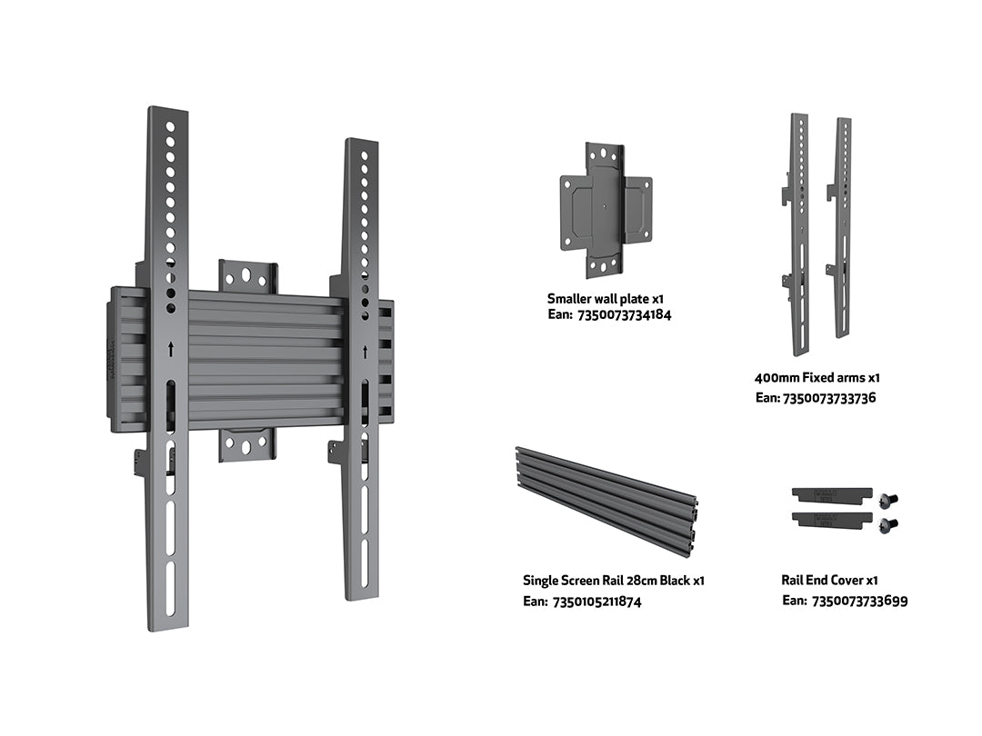 Multibrackets MBW1UP Fixed M Wallmount Pro - (40"-100") Wall Mount Bracket Multibrackets