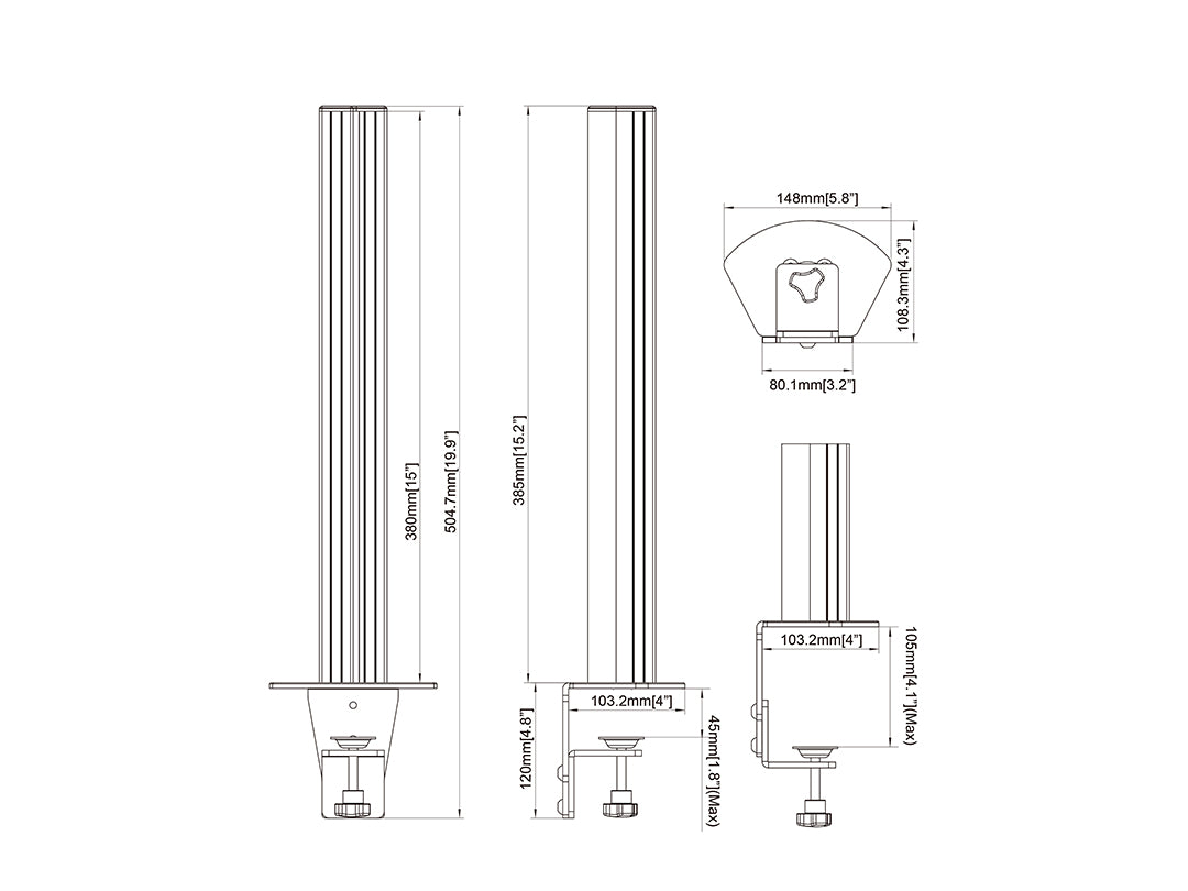 Multibrackets M Pro Series Monitorstand Column - 38cm Mounting Accessory Multibrackets