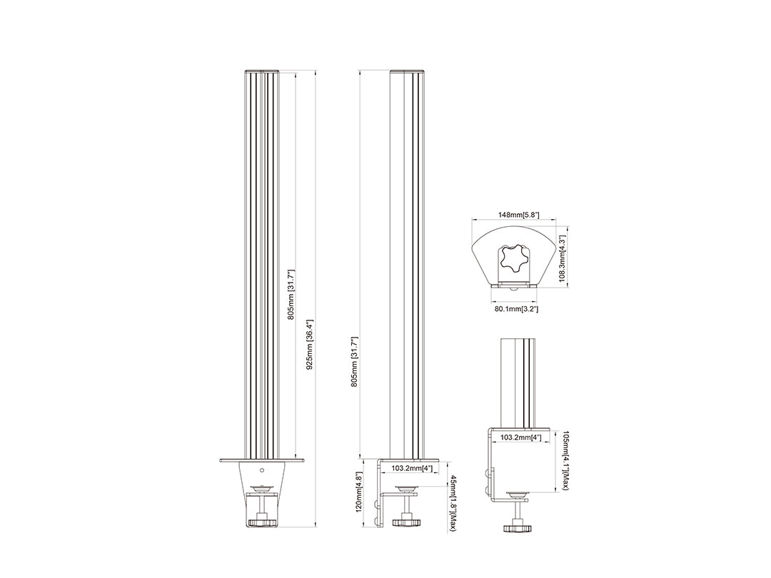 Multibrackets M Pro Series Monitorstand Column - 75cm Mounting Accessory Multibrackets