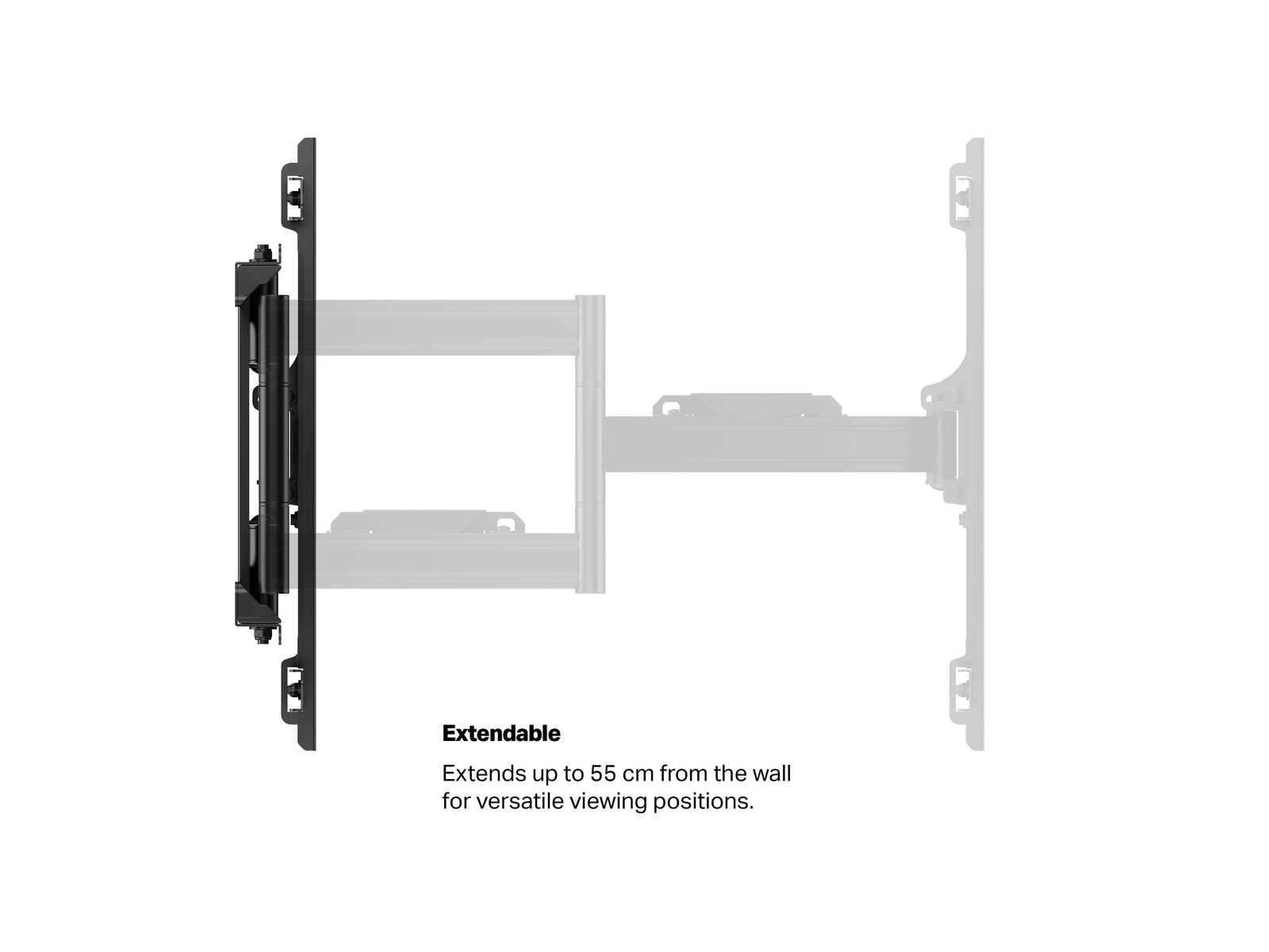 Multibrackets M Universal Flexarm Pro TV Wall Mount - 55" to 85" Screen Wall Mount Bracket Multibrackets
