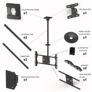 Multibrackets M Public Ceiling Mount Large Single for 32"-75" Screens | 7350022735484 Ceiling Mount Bracket Multibrackets