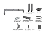 Multibrackets MBDM4x1U M Deskmount Column Pro 4x1 - (15"-32") Mounting Accessory Multibrackets