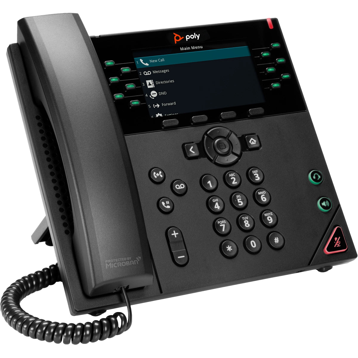 Poly VVX 450 12-Line IP Phone and PoE-enabled | 8B1L7AA#AC3 Audio Conferencing System Poly