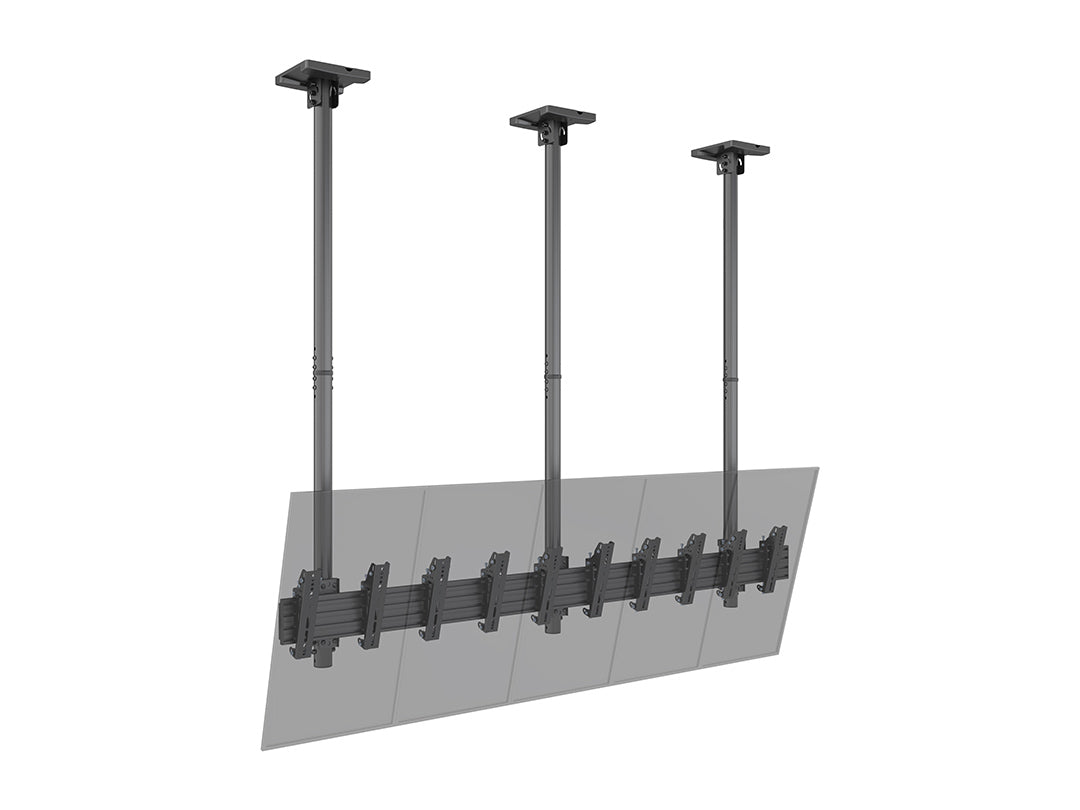Multibrackets 27"-32" – 155 cm Pole Ceiling Mount for 5 Portrait Screens Ceiling Mount Bracket Multibrackets