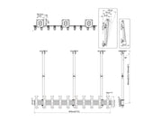 Multibrackets 27"-32" – 155 cm Pole Ceiling Mount for 5 Portrait Screens Ceiling Mount Bracket Multibrackets