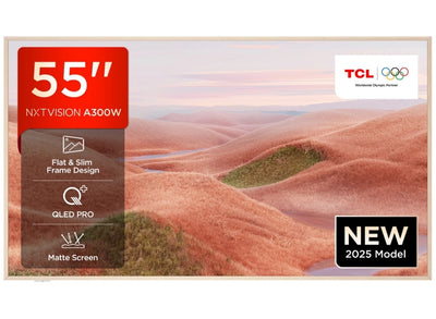 TCL NXTVISION 55" 4K QLED PRO 120Hz TV | 55A300W-UK TCL Smart TV TCL