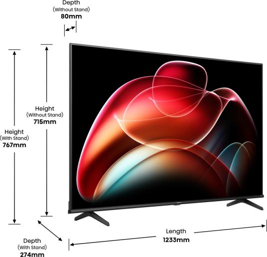Hisense 55A6KTUK 55" Smart 4K Ultra HD HDR LED TV TV Hisense