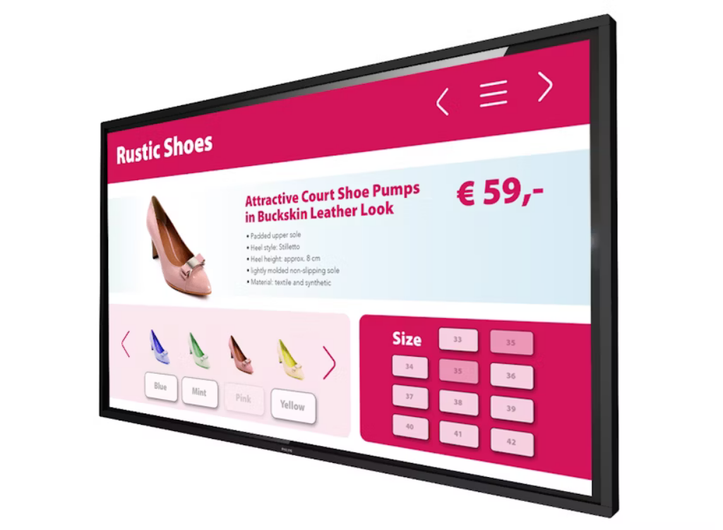 Philips T-Line 55BDL3452T 55" 4K Ultra HD Interactive Display Interactive Touchscreen Display Philips