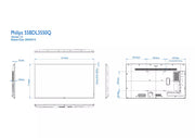 Philips Q-Line | 55BDL3550Q/00 55" 4K Smart Digital Signage Display Digital Signage Display Philips