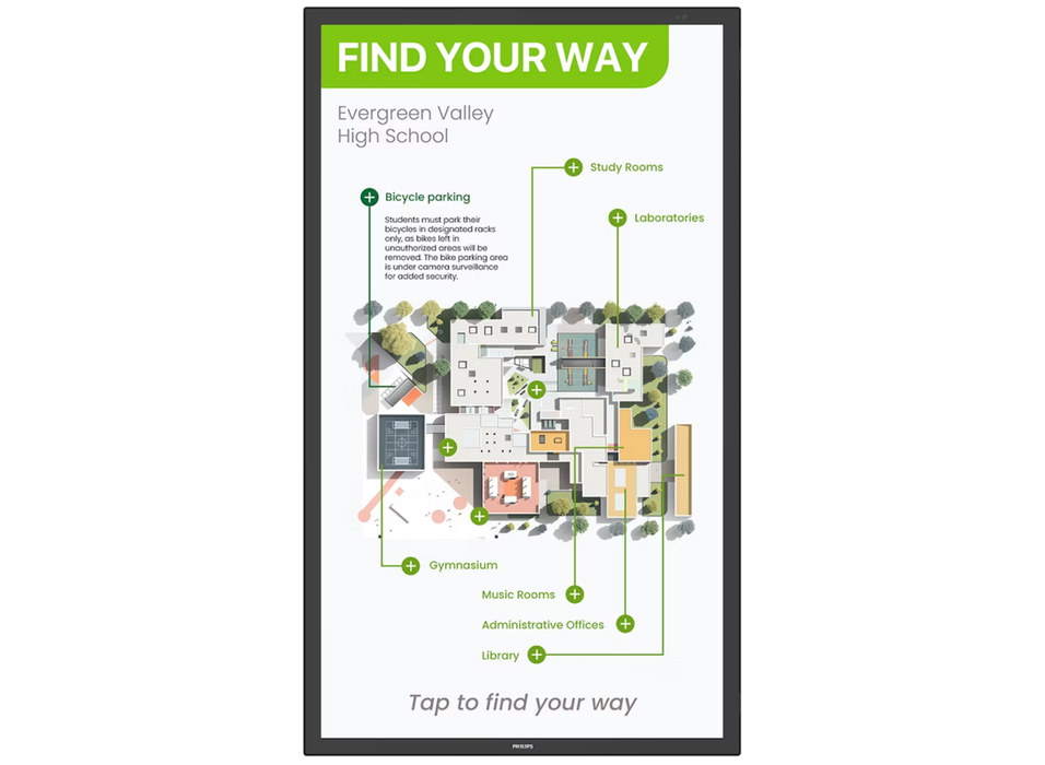 Philips T-Line 55BDL3751T/00 55" 4K Ultra HD Android 13 Interactive Touchscreen Philips Interactive Touchscreen Philips