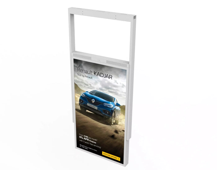 Moove 49" White Double-Sided Ultra High Brightness Digital Display | 3500 cd/m² Ceiling Hanging Signage High Brightness Digital Signage ScreenMoove